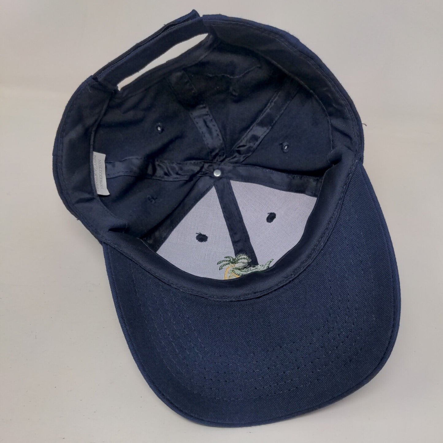 One Happy Island Aruba Strapback Hat Blue One Size Adjustable Embroidered Cotton