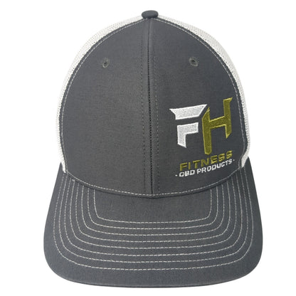 FH Fitness Snapback Trucker Hat Gray One Size Mesh Back Richardson