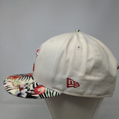 New Era Men's Snapback Hat Tan OSFM Chicago Bulls Windy City Logo Floral