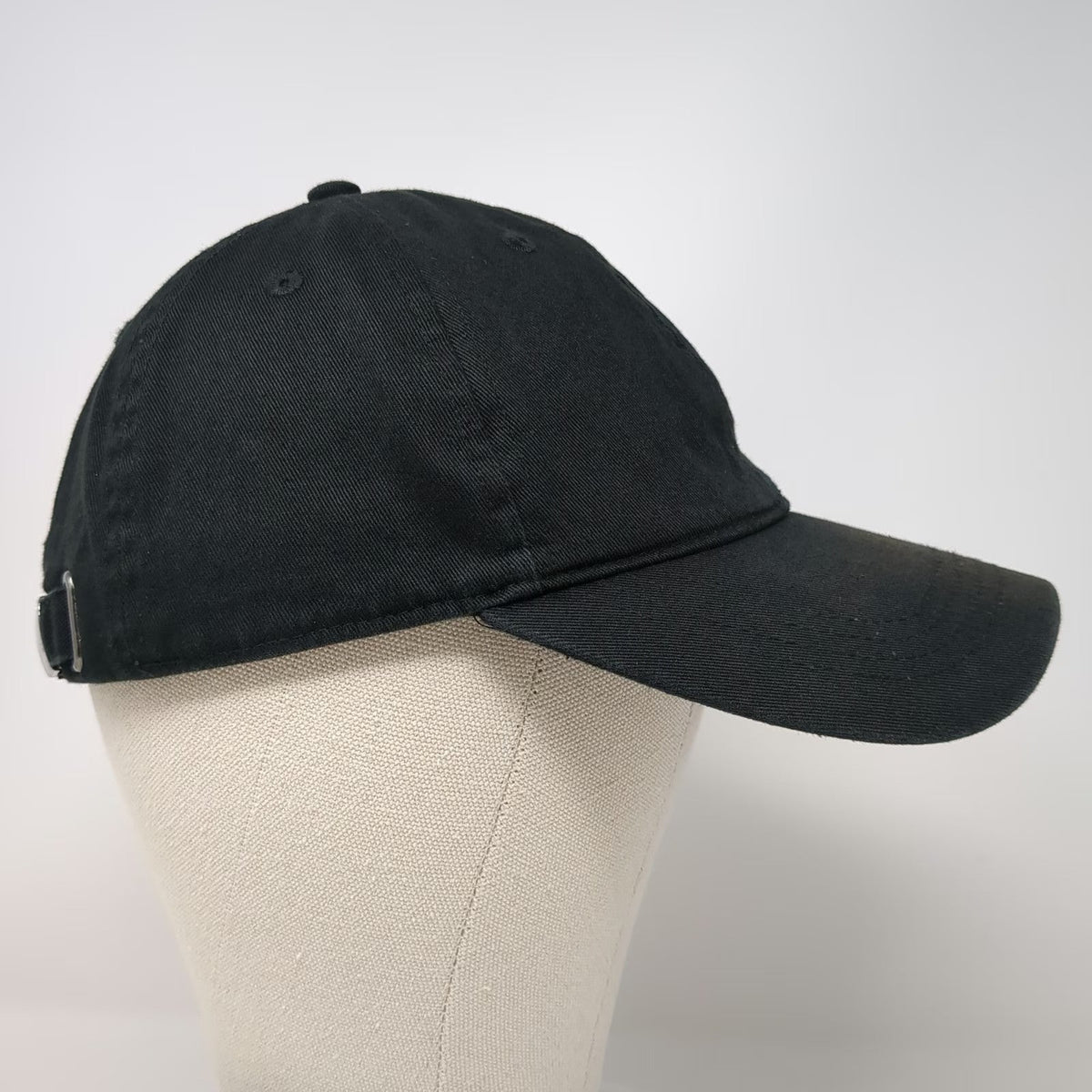 Old Navy Baseball Cap Black One Size Plain Adjustable Cotton Slideback Twill Hat
