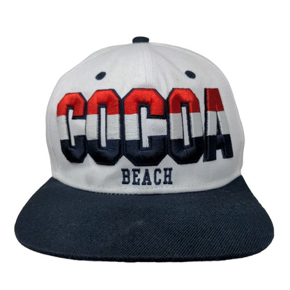 Essencial Men's Snapback Flat Bill Hat Multicolor Cocoa Beach Florida