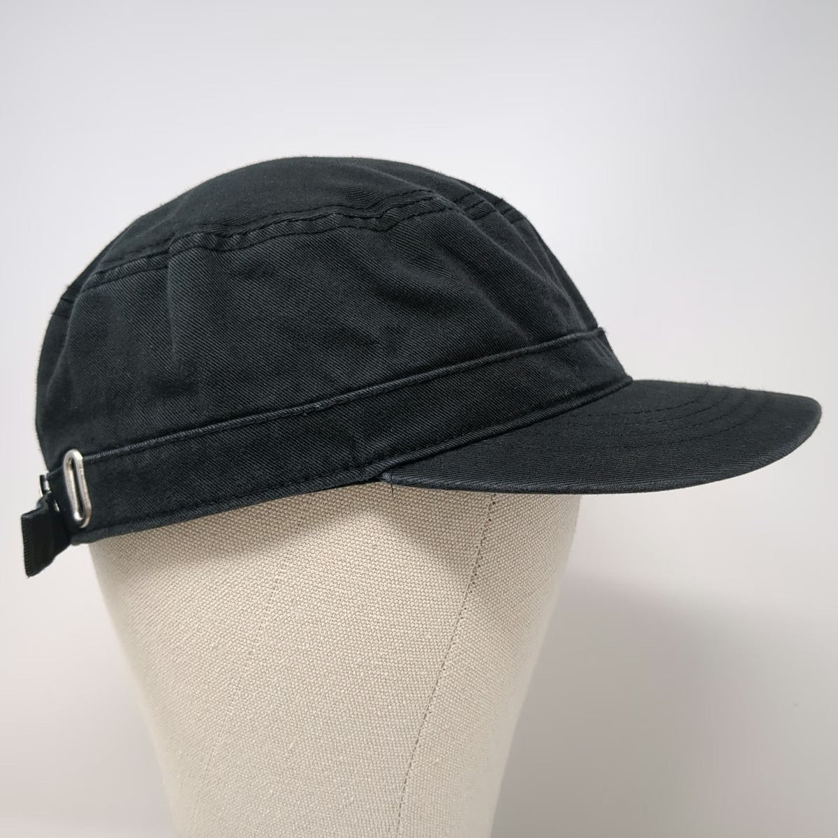 Chef Works Army Cap Black M Adjustable Solid Cotton Workwear Uniform Kitchen Hat