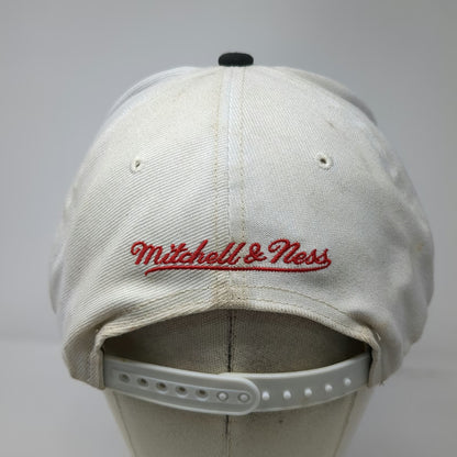 Mitchell & Ness Houston Rockets Snapback White OS Hat Green Under Visor NBA