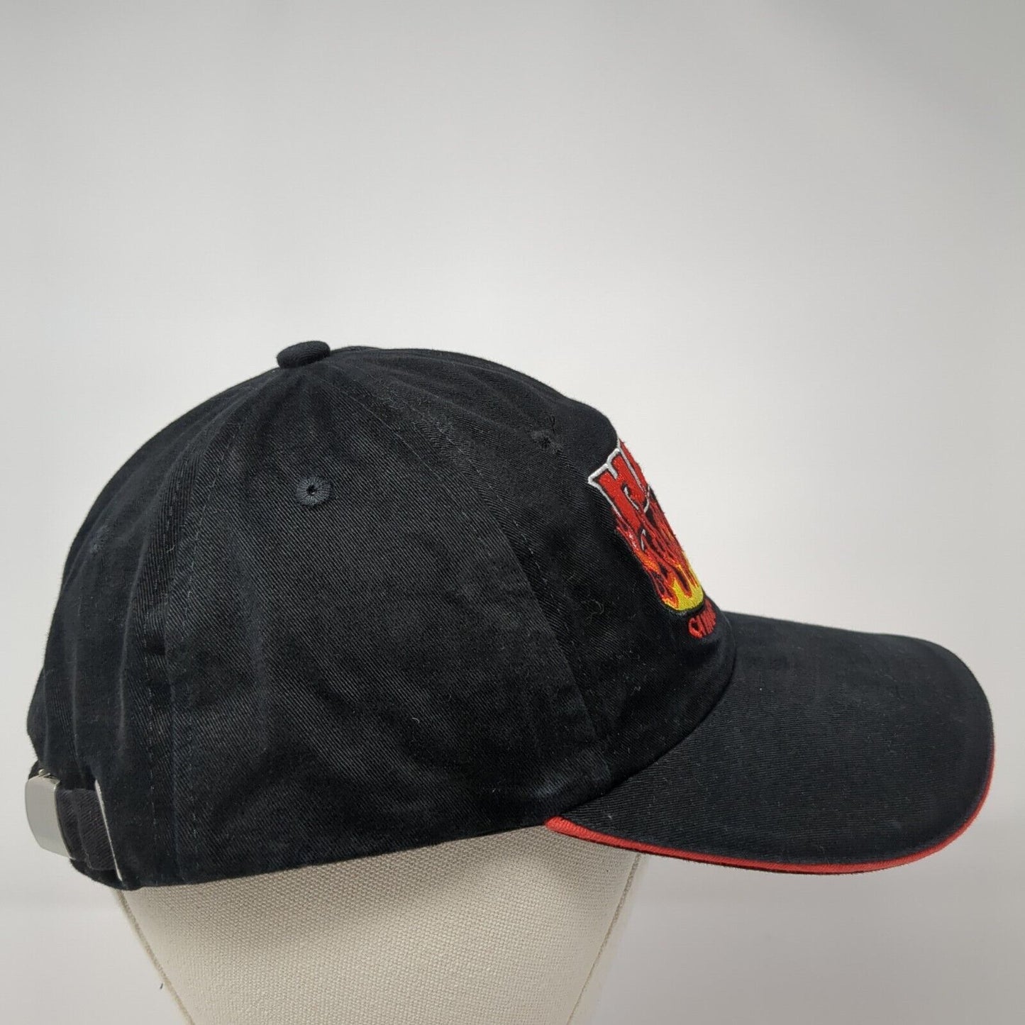 Hell Cayman Islands Slideback Hat Black One Size Adjustable Embroidered Cotton