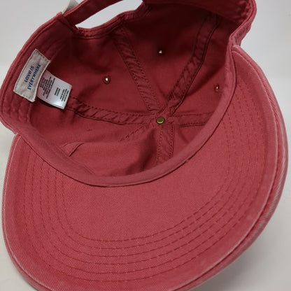 Life is Good Baseball Cap Red One Size Embroidered Mountain Graphic Cotton Hat