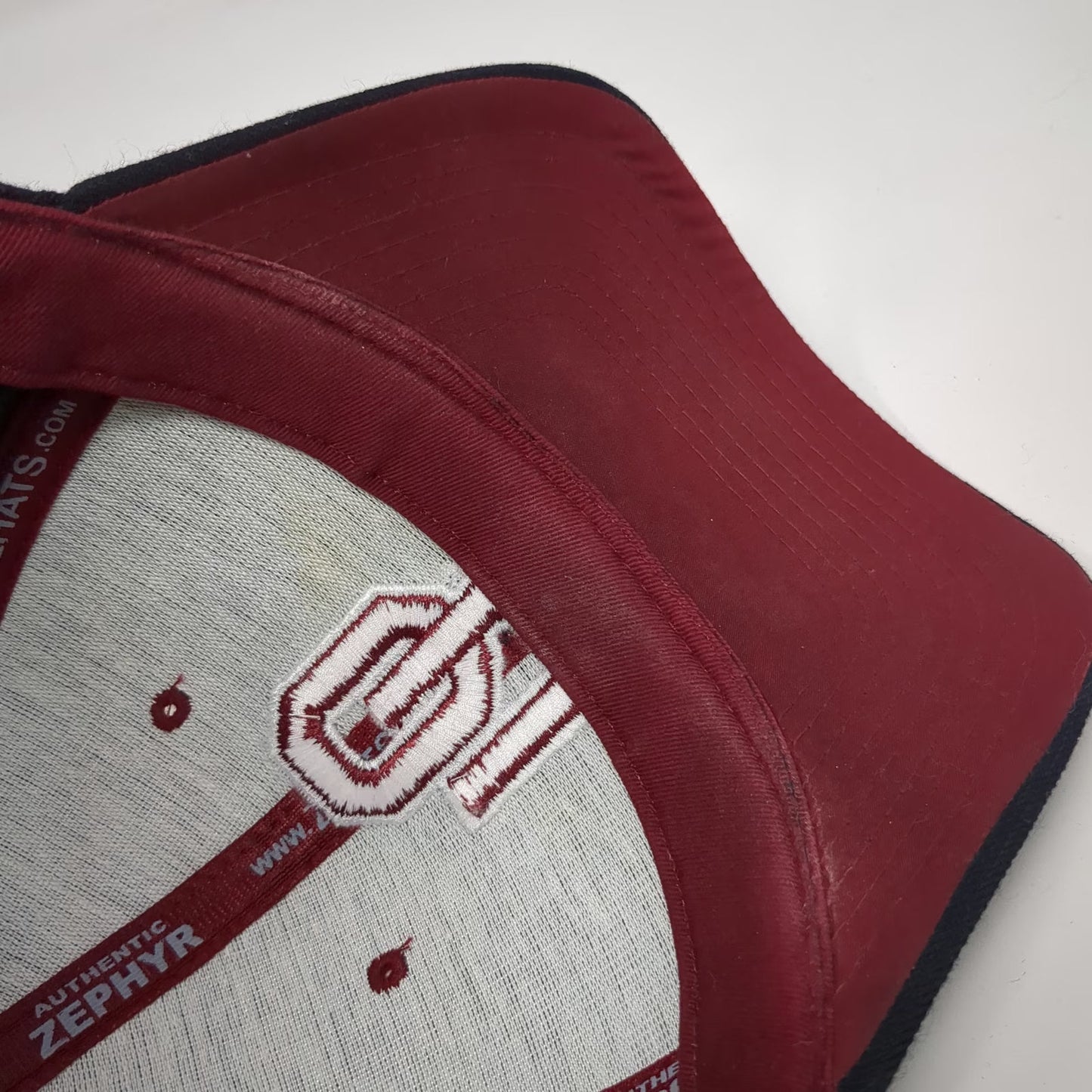 Oklahoma Sooners NCAA Zephyr Cap Black Red White 7 3/8 Fitted Embroidered Hat