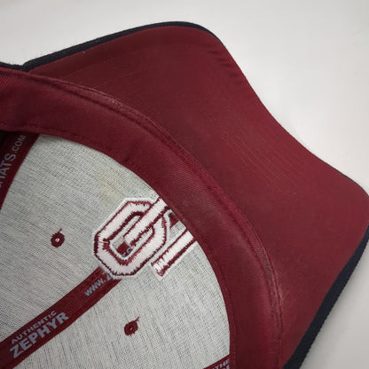 Oklahoma Sooners NCAA Zephyr Cap Black Red White 7 3/8 Fitted Embroidered Hat