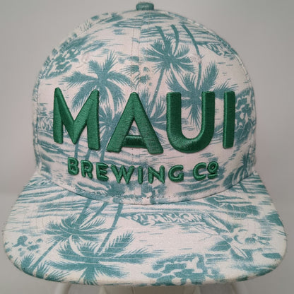Double Portion Supply Maui Brewing Co Snapback White Green One Size Tropical Hat