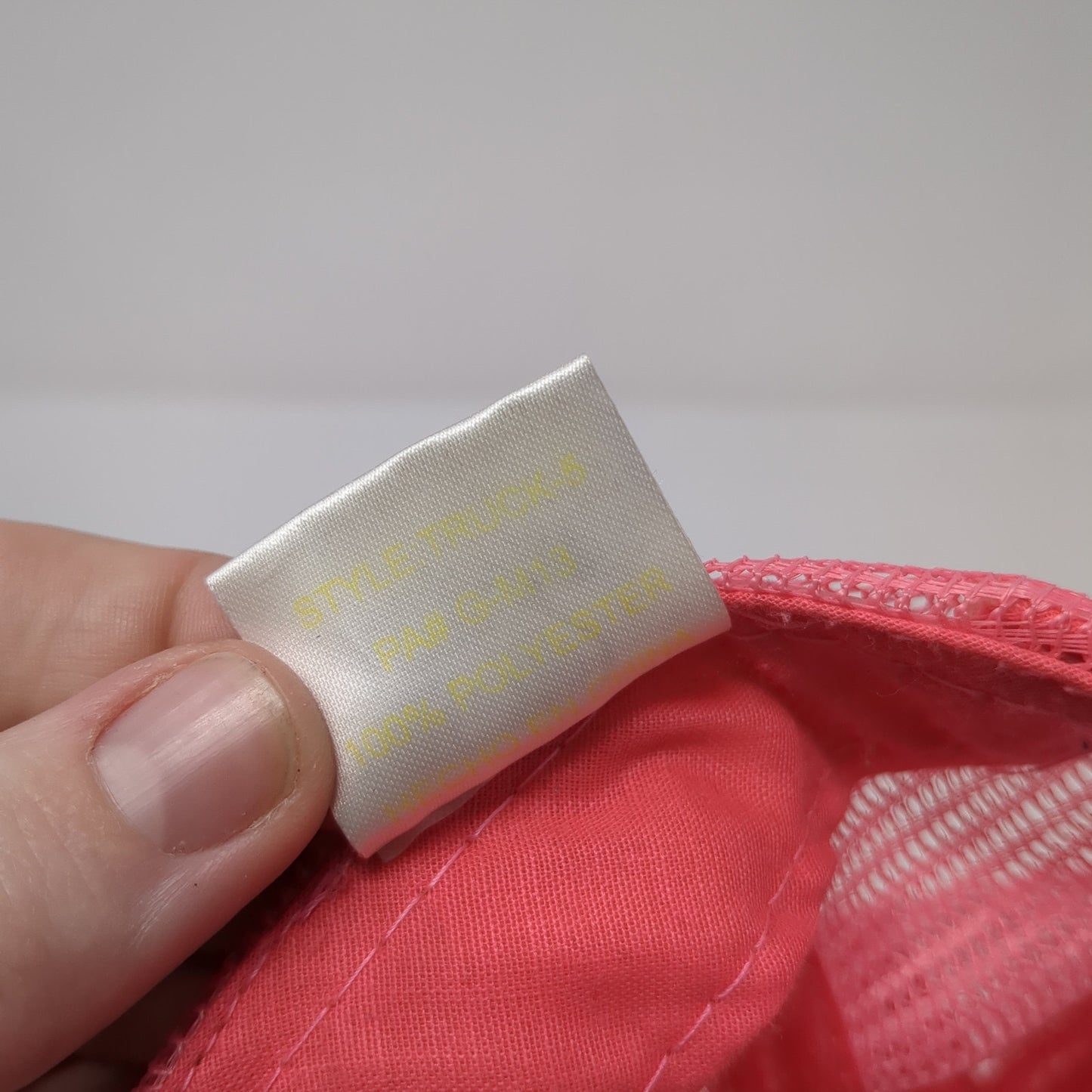 Jersey Shore Snapback Trucker Hat Pink One Size Mesh Back Adjustable