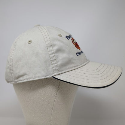 Triangle Sport Baseball Cap Beige OS Hat I Caught Crabs Long Beach WA Slideback