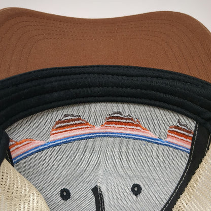Locale Outdoor Trucker Hat Black Brown One Size Mountain Graphic Mesh Snapback