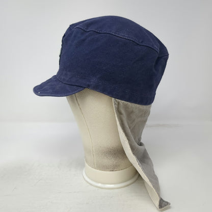 Adventure 16 Army Blue L Neck Flap Sun Shield San Diego California Hat Vintage