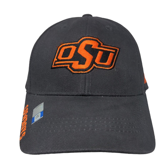 Russell Athletic Mens Strapback Hat Gray Oklahoma State Cowboys Embroidered Logo