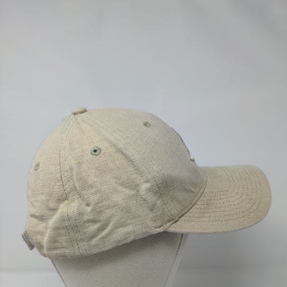 Unbranded Strapback Hat Tan One Size Solid Embroidered Adjustable