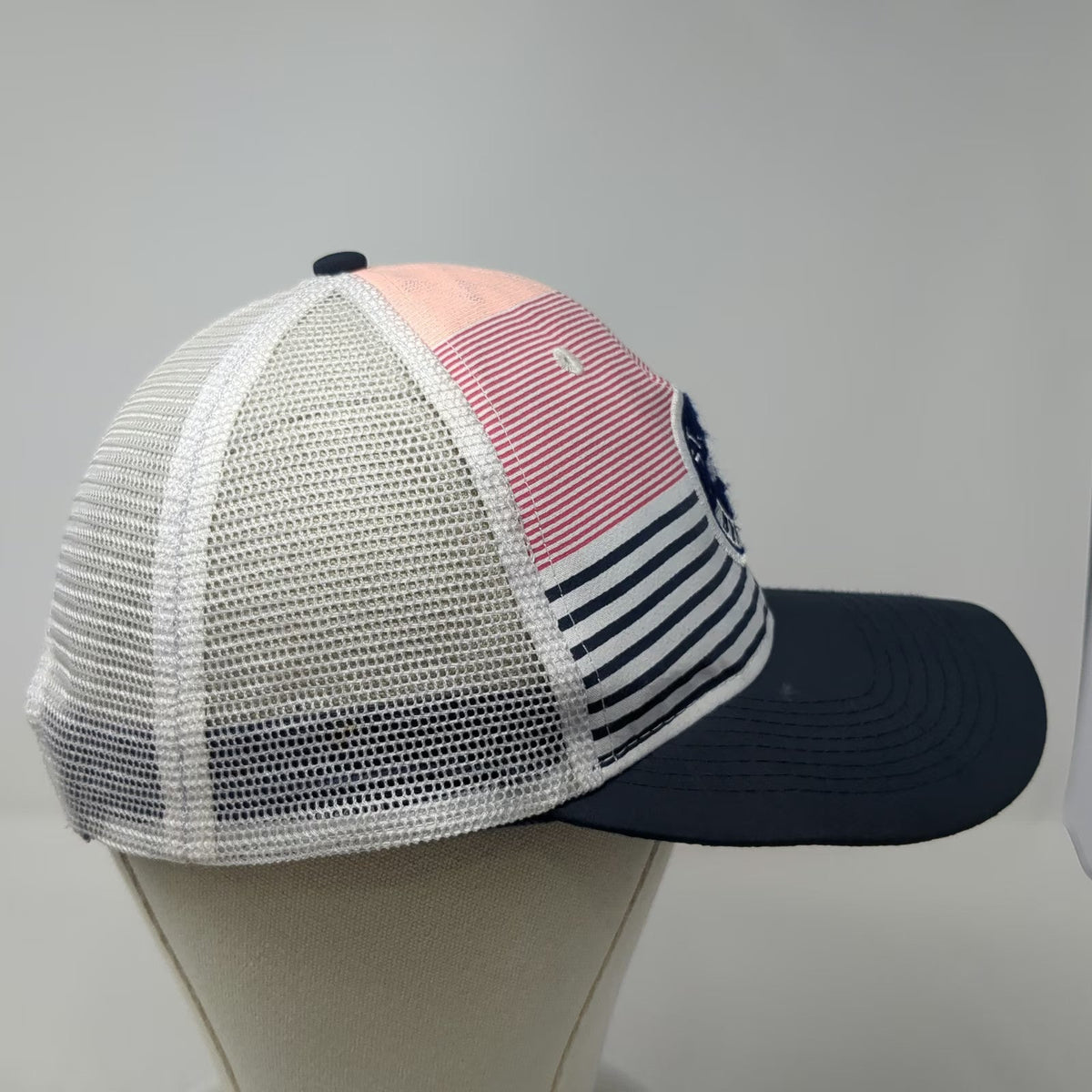 Ahead St John Brewers USVI Trucker Hat Blue Pink White One Size Mesh Snapback