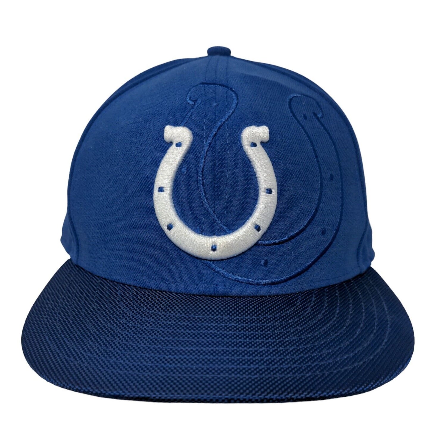 New Era Men's Fitted Hat Blue Size 7 3/4 Embroidered Indianapolis Colts Logo
