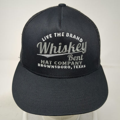 Yupoong Trucker Hat Black One Size Snapback Whiskey Bent Brownsboro Texas Mesh