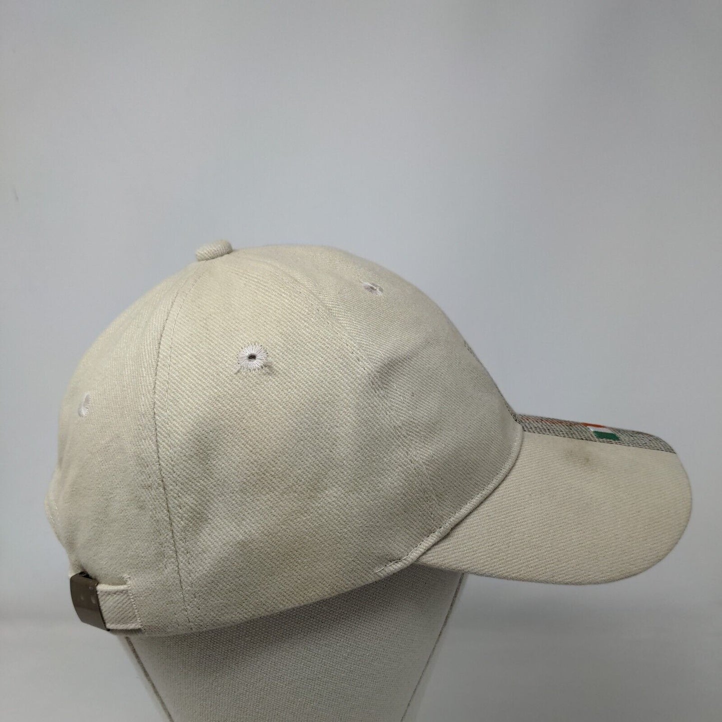 Clover Ireland Slideback Hat Tan OSFA Adjustable Embroidered Premier