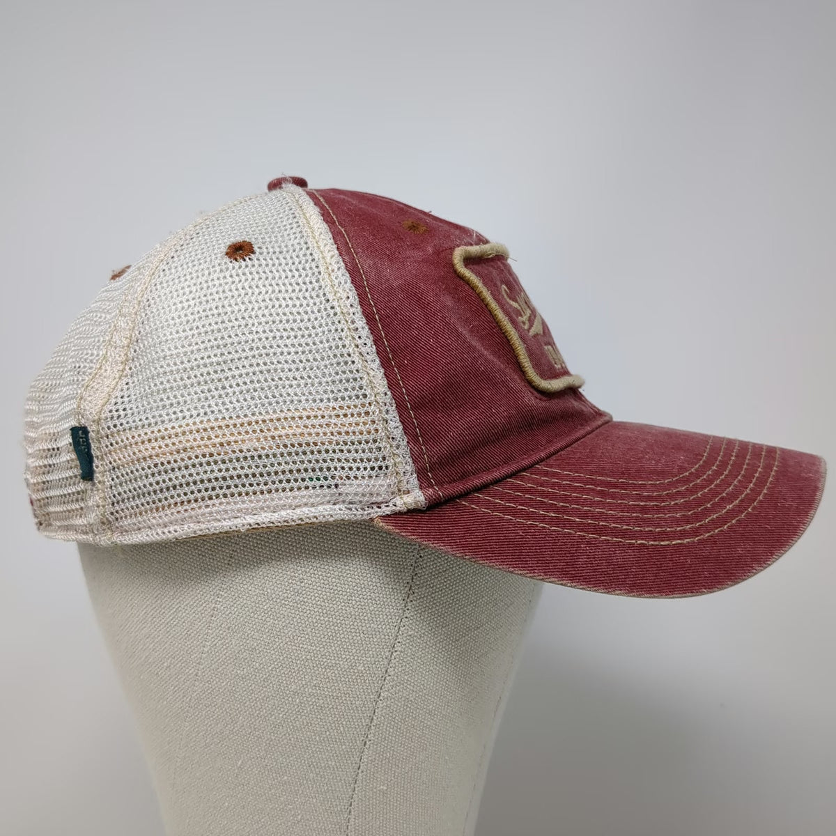 Legacy Red Trucker Hat One Size Sun Valley Idaho Mesh Back Snapback Green Brim