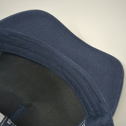 Alta Trucker Hat Blue One Size Mesh Snapback Mountain Logo Stripes Cotton Poly