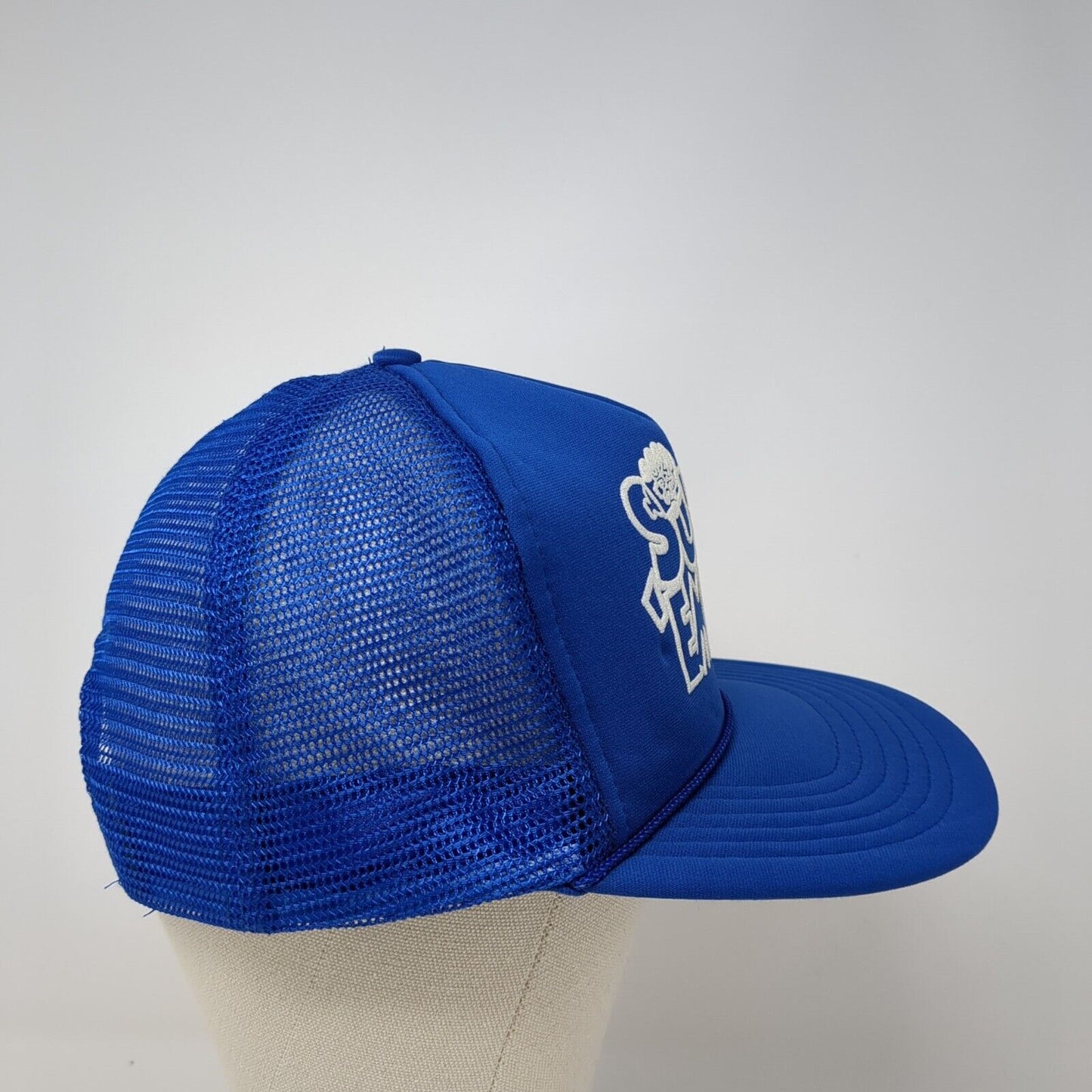 Suck 'Em Up Hawaii Snapback Rope Trucker Hat Blue One Size Mesh Back