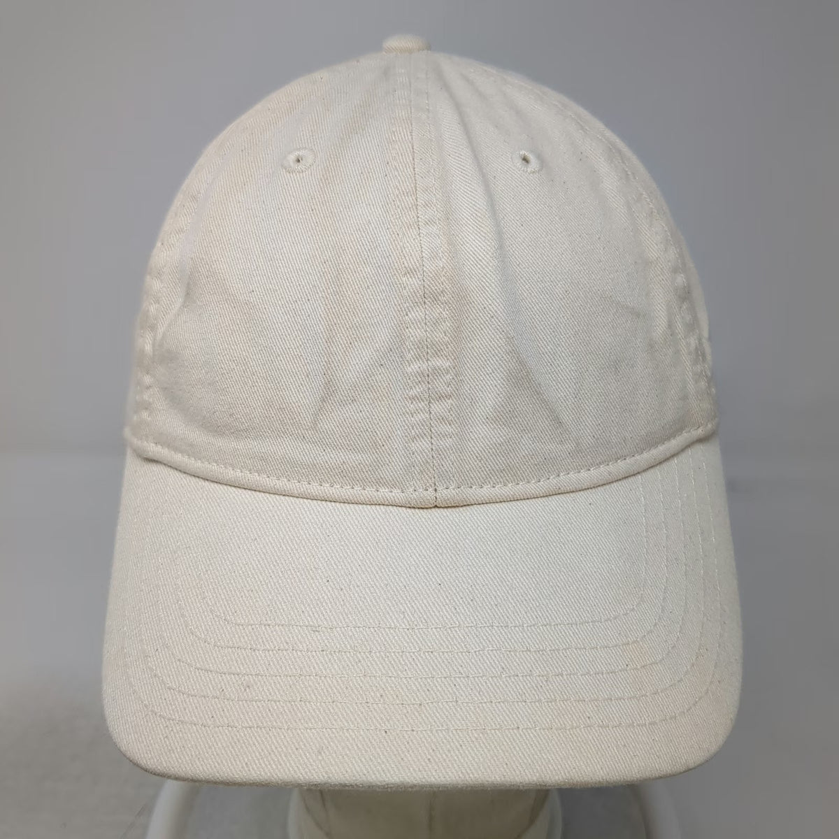 Madewell Baseball Cap Beige One Size Leather Strapback Organic Cotton Hat Plain