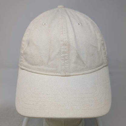 Madewell Baseball Cap Beige One Size Leather Strapback Organic Cotton Hat Plain