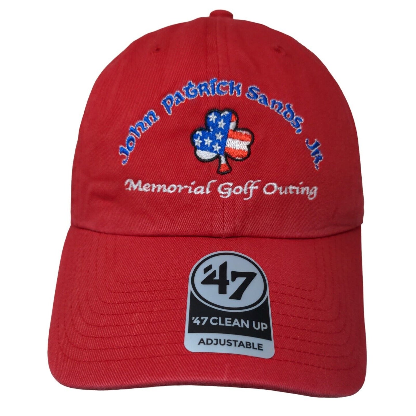 John Patrick Sands Jr. Memorial Golf Outing Slideback Hat Red OSFA Embroidered