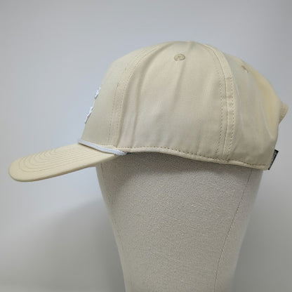 Breezy 5 Panel Hat Beige One Size Have A Day Embroidered White Rope Snapback