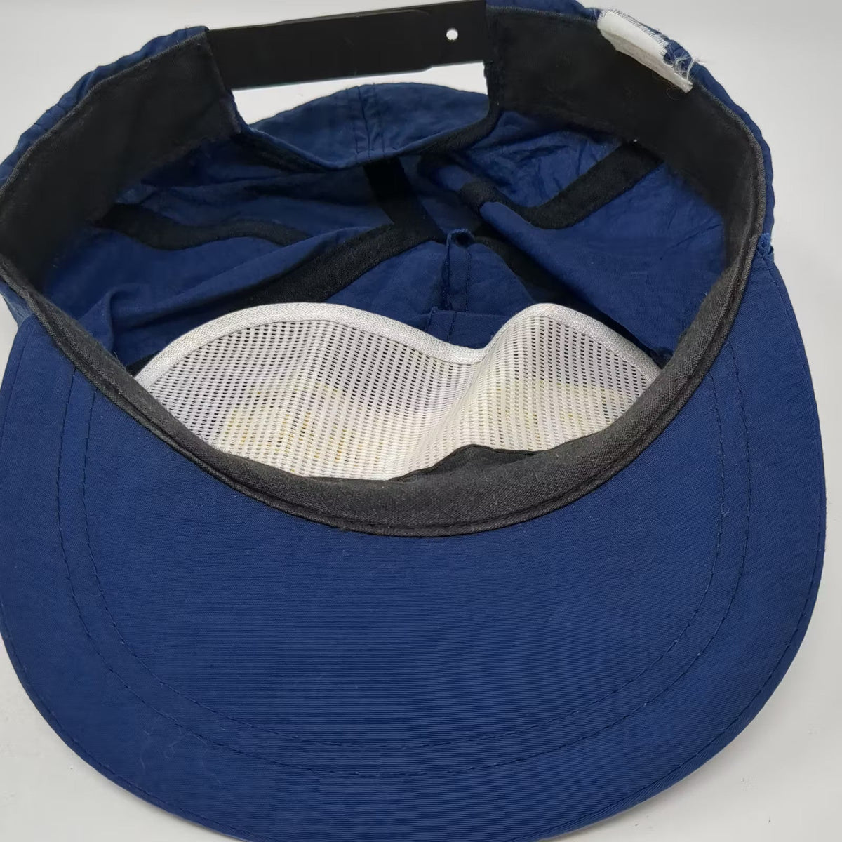 St Pete Beach Florida Souvenir Trucker Snapback Hat Blue Yellow Nylon Vintage