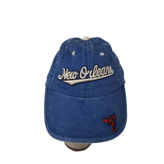 Youth Sun Products New Orleans Hat Strapback Adjustable Blue Embroidered