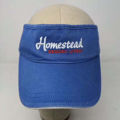 Imperial Men's Strapback Visor Hat Blue Adjustable Embroidered Homestead Resort