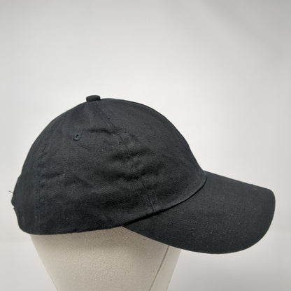 Unbranded Strapback Hat Black One Size Blank Solid Adjustable Outdoor