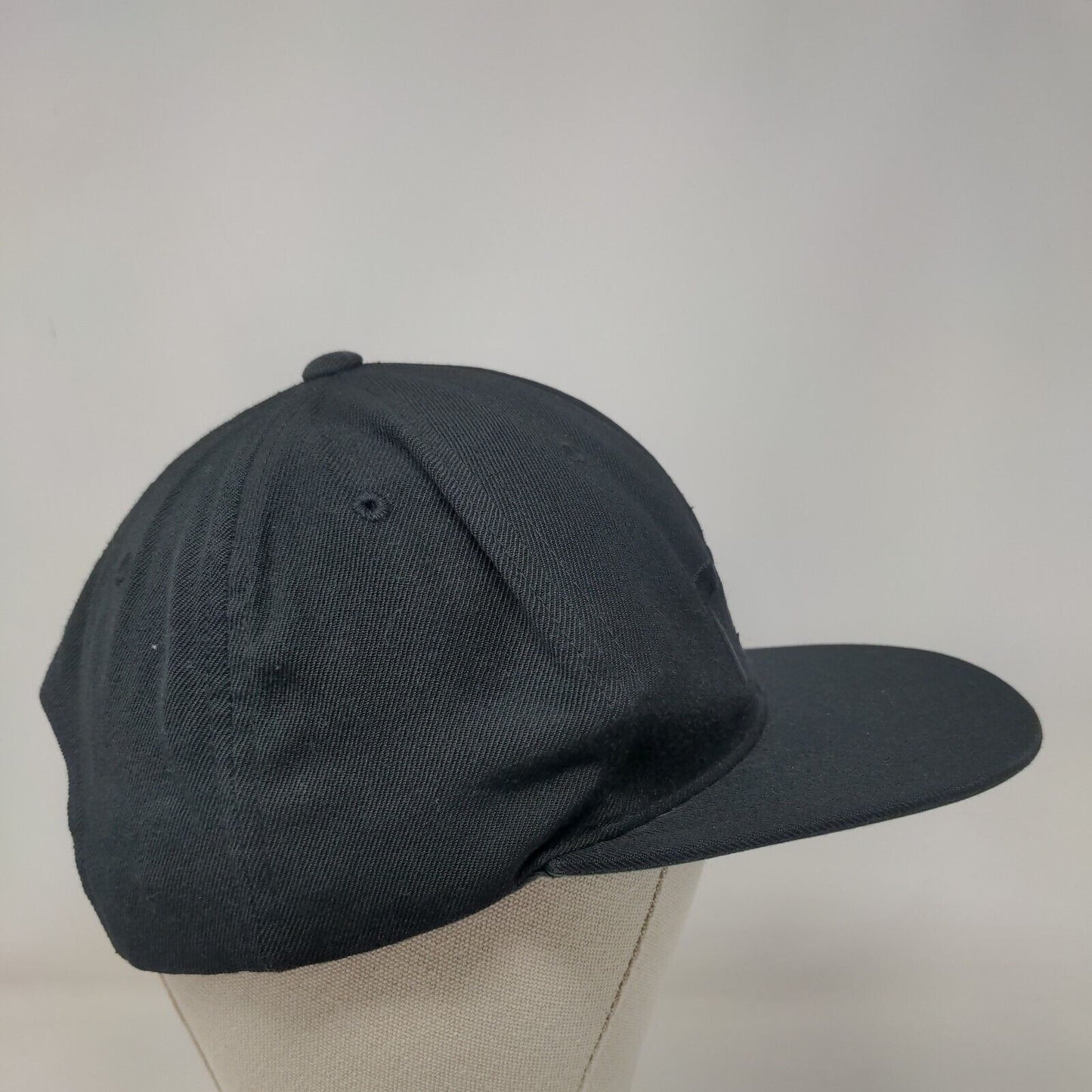 MT Logo Snapback Hat Black One Size Embroidered The Classics Yupoong