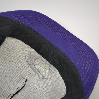 Camel 5 Panel Black Purple One Size Embroidered C Logo Snapback Baseball Hat