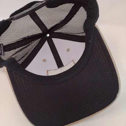 Scheels Snapback Trucker Hat Tan One Size Adjustable Mesh Back Patriotic 6 Panel