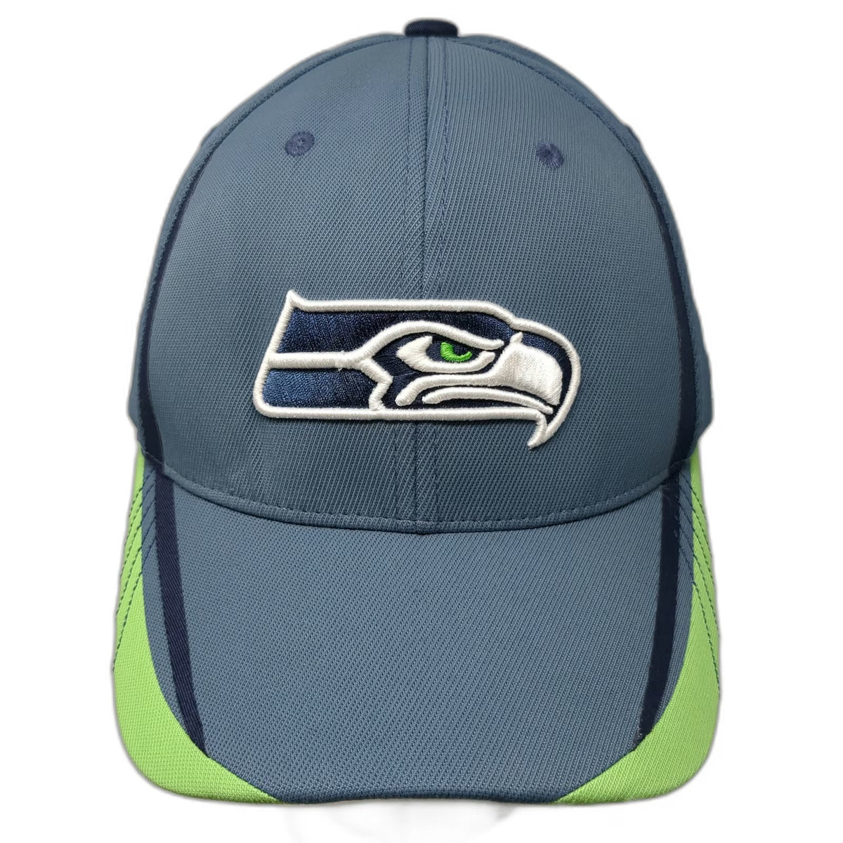 Seattle Seahawks NFL Reebok Blue XL Baseball Cap Flexfit Onfield Hat Green White