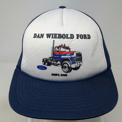 Dan Wiebold Ford Nampa Idaho Trucker Hat Blue One Size Snapback Truck Graphic
