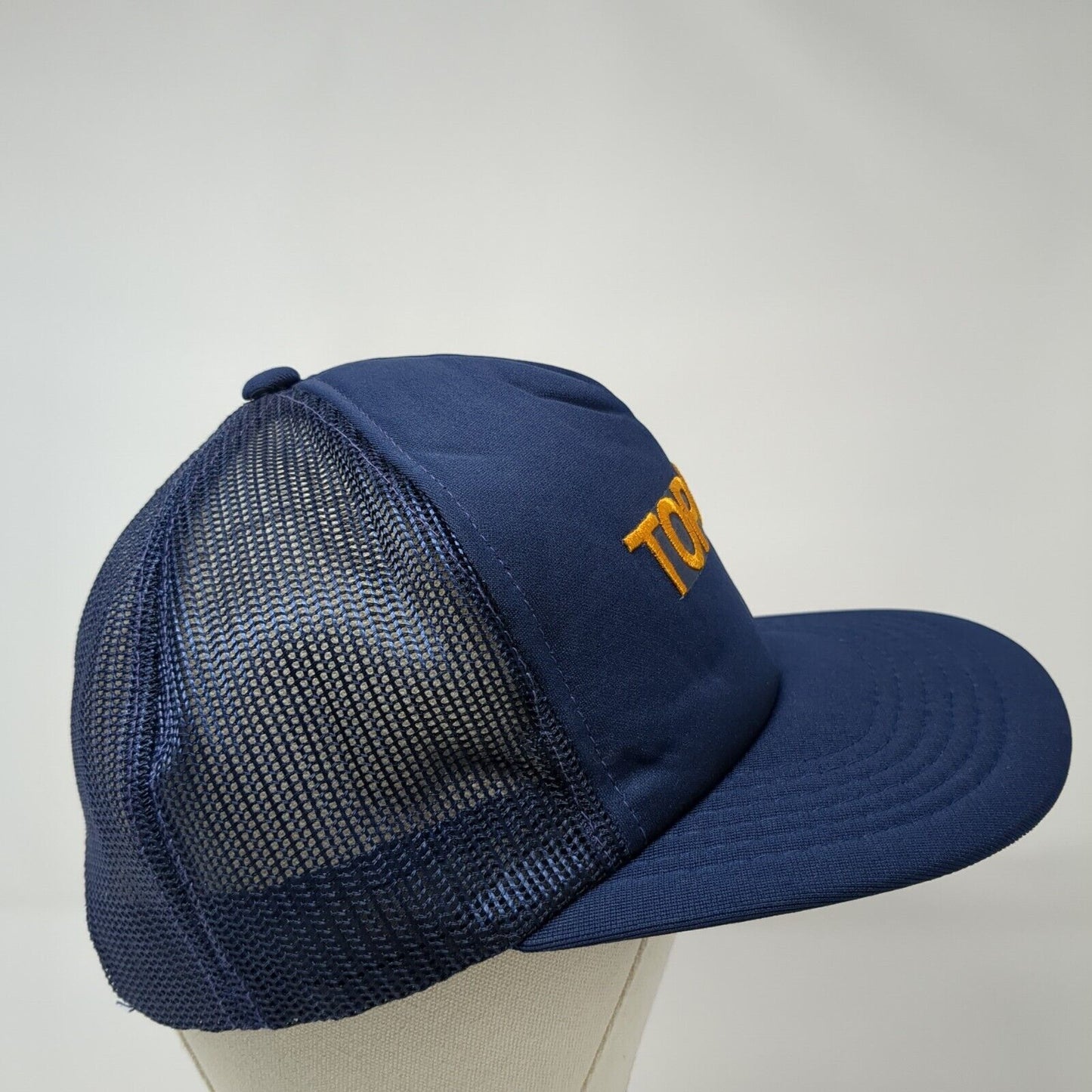Top Gun Snapback Trucker Hat Blue One Size Adjustable Embroidered Mesh Back
