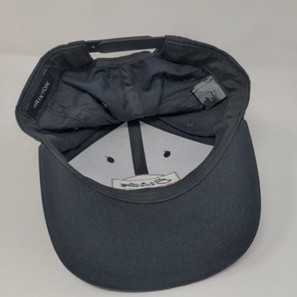 Brixton Supply Snapback Hat Black OSFA Adjustable Embroidered 6 Panel Cotton