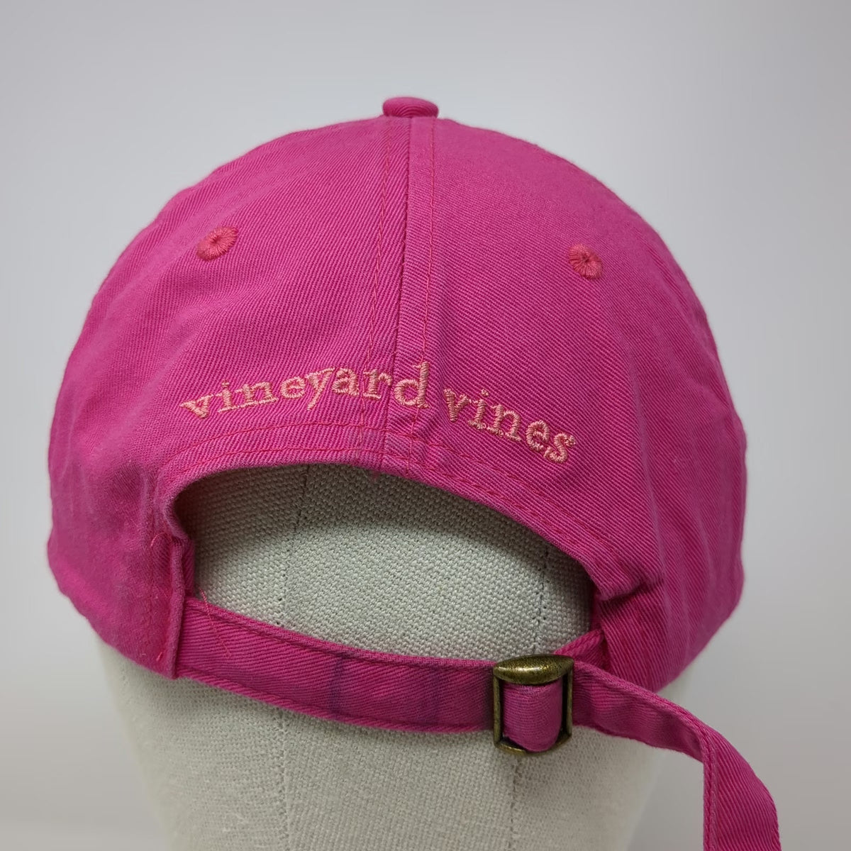 Vineyard Vines Baseball Cap Pink One Size Whale Logo Adjustable Slideback Hat