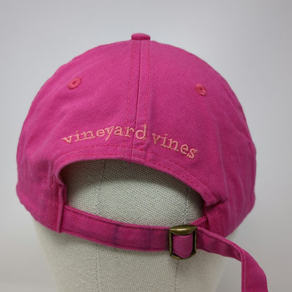 Vineyard Vines Baseball Cap Pink One Size Whale Logo Adjustable Slideback Hat