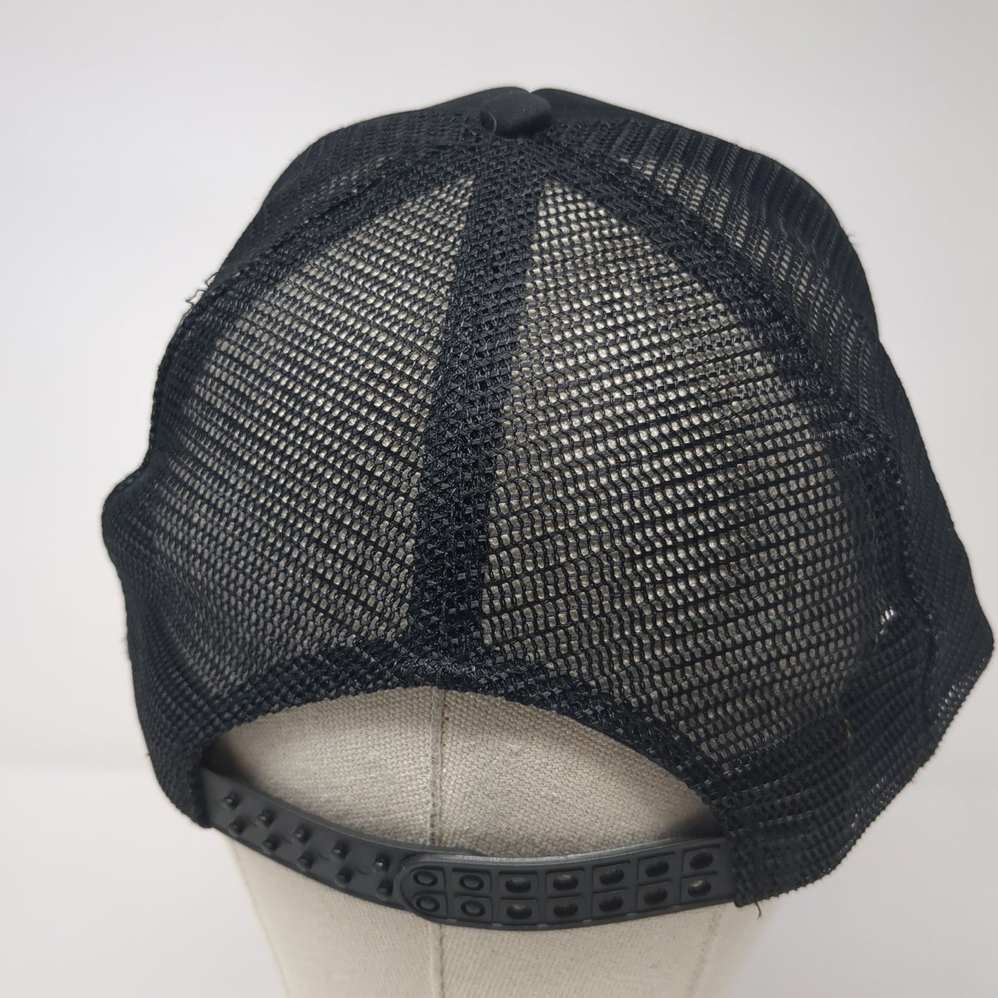Stringer Trucking Snapback Rope Trucker Hat Black One Size Mesh Back