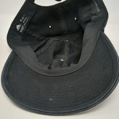 adidas Baseball Cap Black One Size Embroidered Logo Slideback Adjustable hat