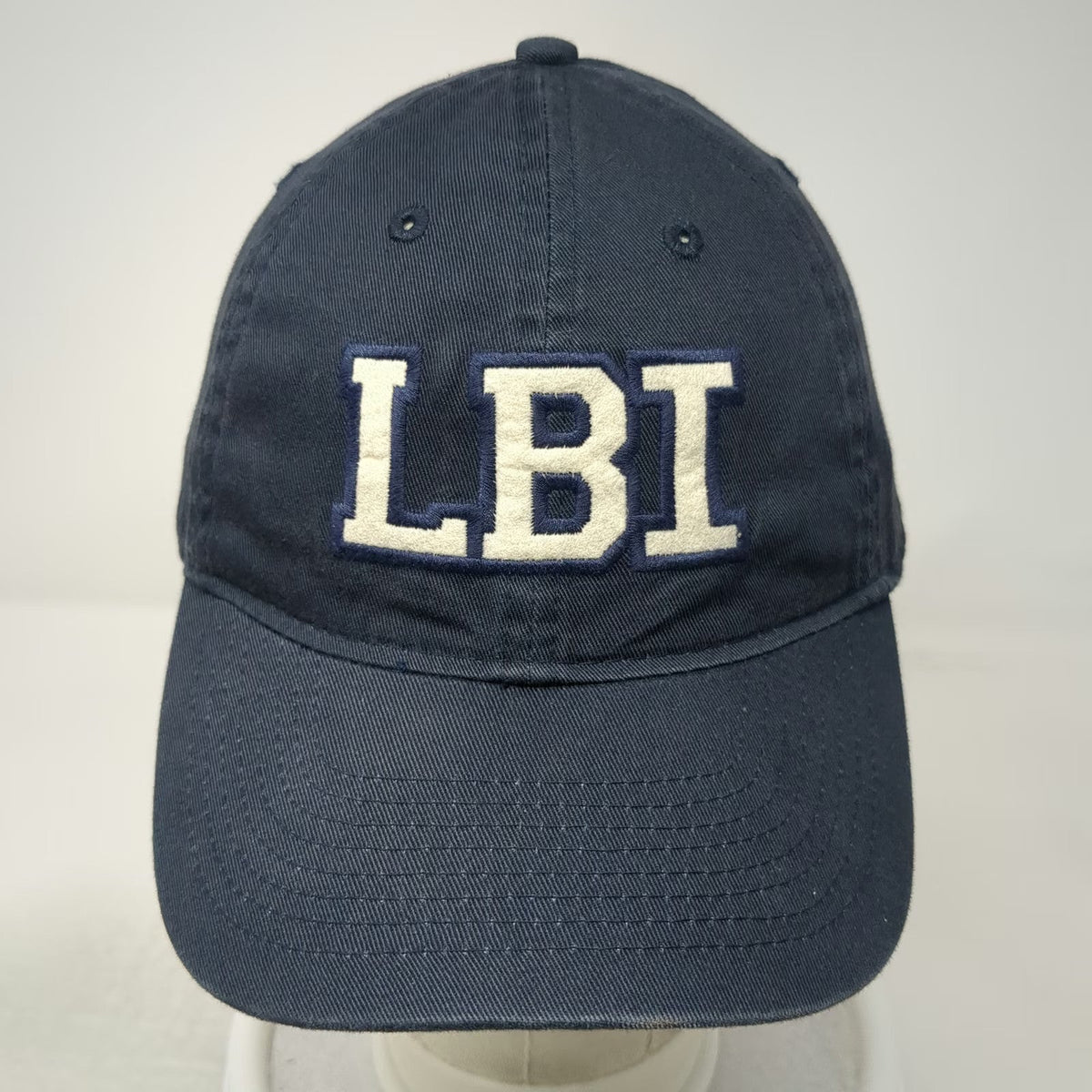 Legacy Baseball Cap Blue One Size LBI Long Beach Island Slideback Strap Hat