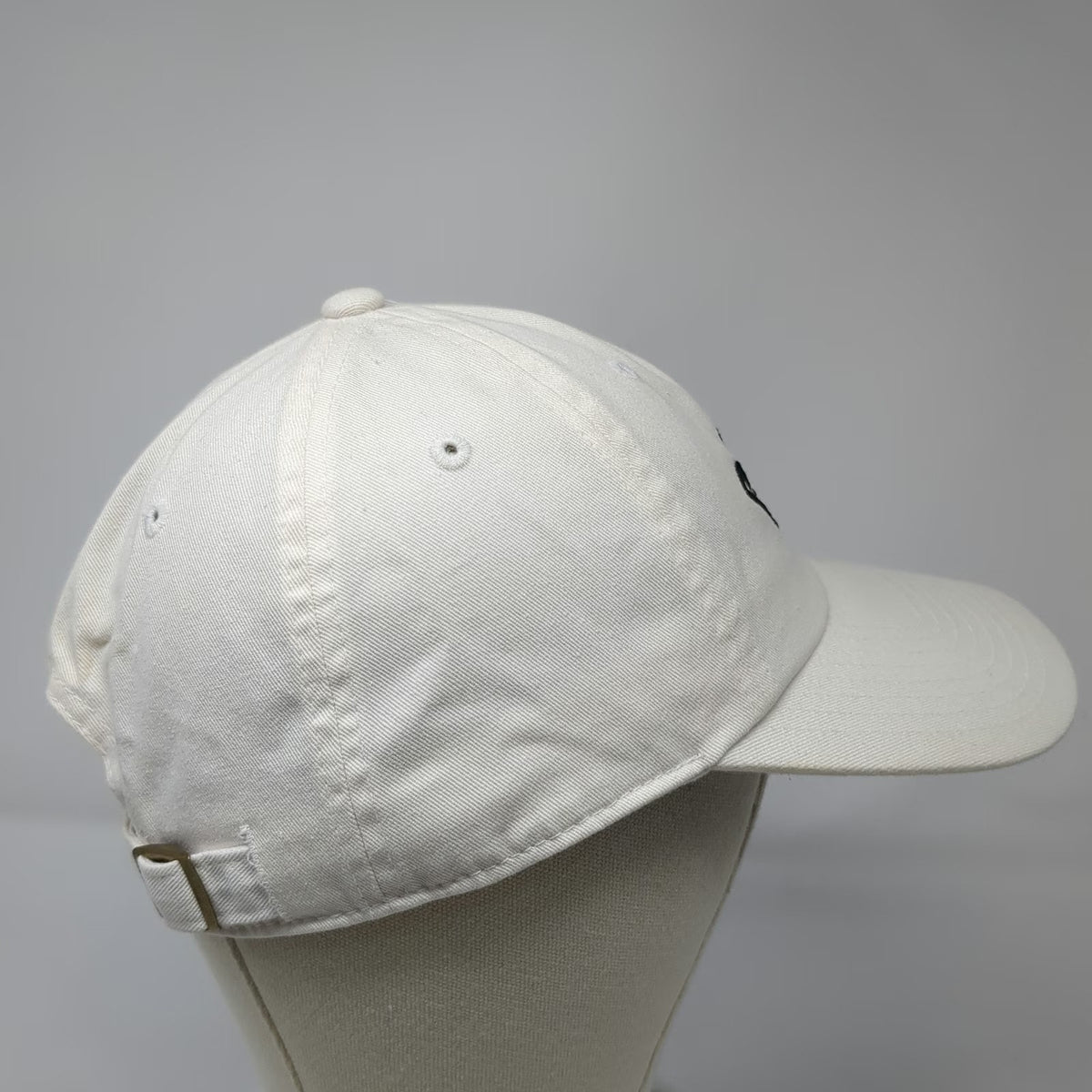 American Needle Baseball Cap White One Size Paris Embroidered Cotton Buckle Hat