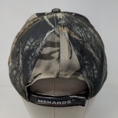 Menards Mens Strapback Hat Camo Adjustable Embroidered #27 Logo Brown