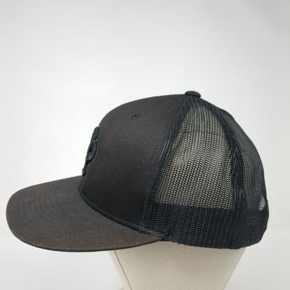 Pacific Headwear Snapback Trucker Hat Black OS Adjustable D-Series Mesh Back