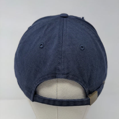 KB ETHOS Slideback Hat Blue OSFA Adjustable Solid 6 Panel Distressed