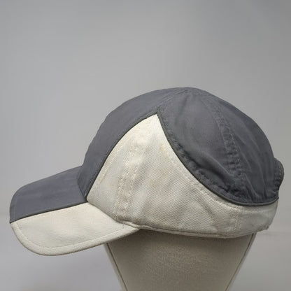 Athletic Works Baseball Cap Gray One Size Strapback Color Block Curved Brim Hat